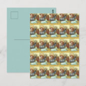 出生動物の厩舎、牛、ロバ、羊 ポストカード (正面/裏面)