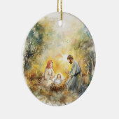 出生図解入りの、写真付きのシーン私が記憶している奇跡 セラミックオーナメント (右)