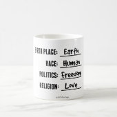 出生地の地球のマグ コーヒーマグカップ (中央)