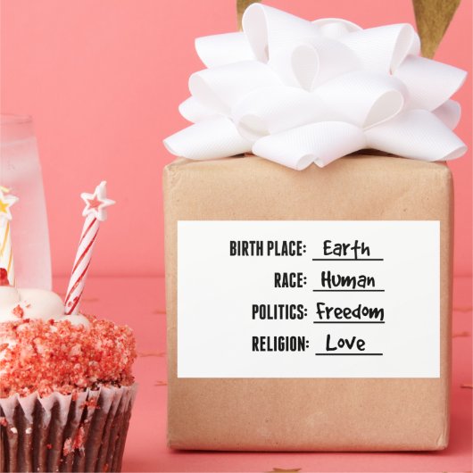 出生地アースのステッカー 長方形シール (パーティー)