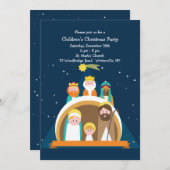 出生場面クリスマスの招待状 招待状 (正面/裏面)