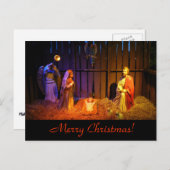 出生場面クリスマスの郵便はがき シーズンポストカード (正面/裏面)