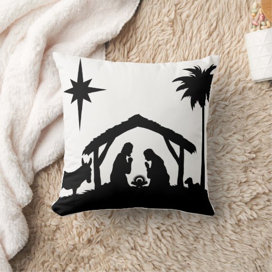 出生場面 クッション (ブランケット)