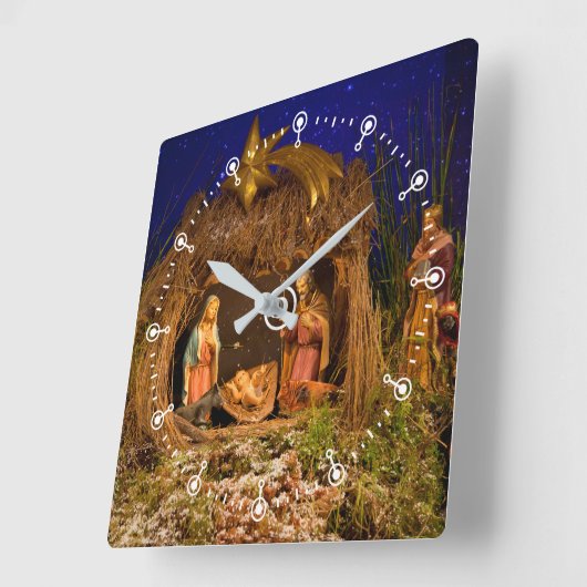 出生場 スクエア壁時計 (傾斜)