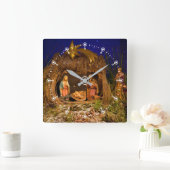 出生場 スクエア壁時計 (ホーム)