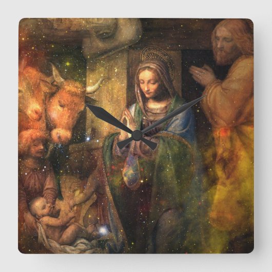 出生壁時計 スクエア壁時計 (正面)