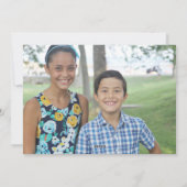 出生完全な写真の降雪のカスタム・カードFeliz シーズンカード (裏面)