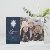 出生宗教クリスマスフォトカード 招待状 (スタンド正面)