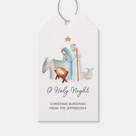 出生宗教クリスマス ギフトタグ (正面)