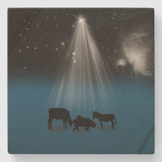 、出生宗教、クリスマス星 ストーンコースター (正面)