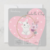 出生届パーソナライズされた出フラットカード (正面)