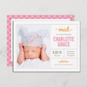 出生届モダン出に出る 案内ポストカード (正面/裏面)