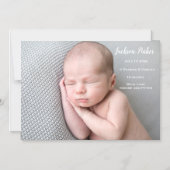 出生届生まれたばかりの出ベビー写真写真 マグネット招待状 (正面)