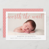 出生待ちの発表に値する 案内状 (正面/裏面)