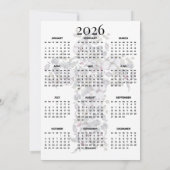 出生愛国的なクリスマス・詩篇33:12カレンダー シーズンカード (裏面)