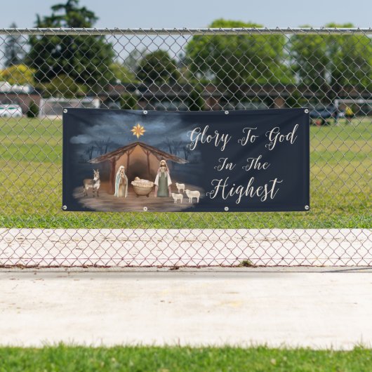 出生栄光の神へのクリスマスクリスチャーチ 横断幕 (インサイチュ)