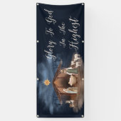 出生栄光の神へのクリスマスクリスチャーチ 横断幕 (縦)