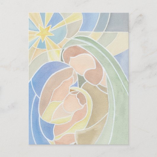 出生水彩クリスマスポストカード ポストカード (正面)