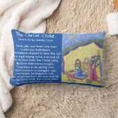 出生物語詩の前、出生のシーン背面 ランバークッション (ブランケット)