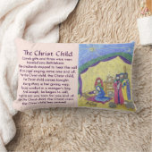 出生物語詩の前、出生のシーン背面 ランバークッション (ブランケット)