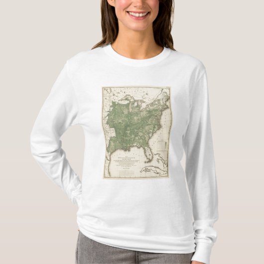 出生率米国、統計的な米国の石版 Tシャツ (正面)