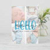 出生発表写真コラージュカード4枚 招待状 (スタンド正面)