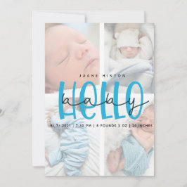 出生発表写真コラージュカード4枚 招待状