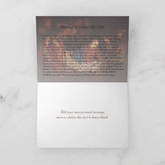 出生聖家族宗教祈りの言葉 シーズンカード (内部)