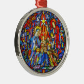 出生色彩の鮮やかステンドグラススタイル メタルオーナメント (右)