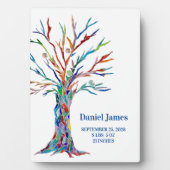 出生記念 ステータス プラーク 卓上イーゼル付き (正面)