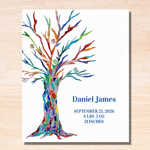 出生記念 絵プレート(イーゼル付き) フォトプラーク