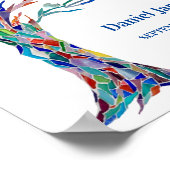 出生記念 絵画 ニューベッド 印刷 ポスター (角)