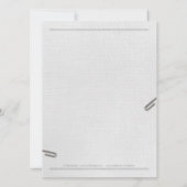 出生証明書のベビーの発表 案内状 (裏面)