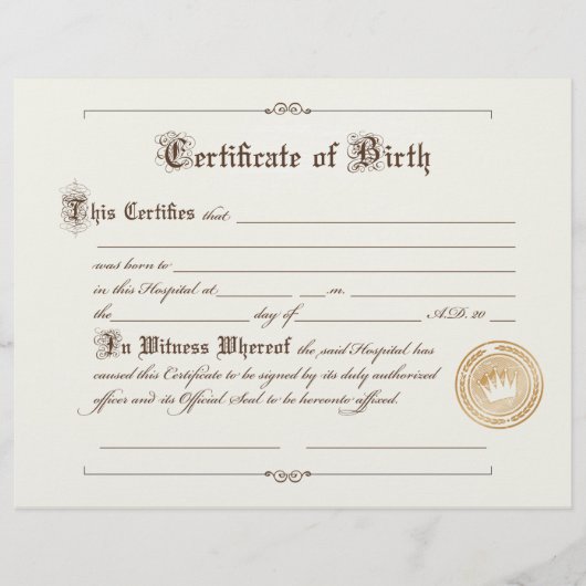 出生証明書 チラシ (正面)