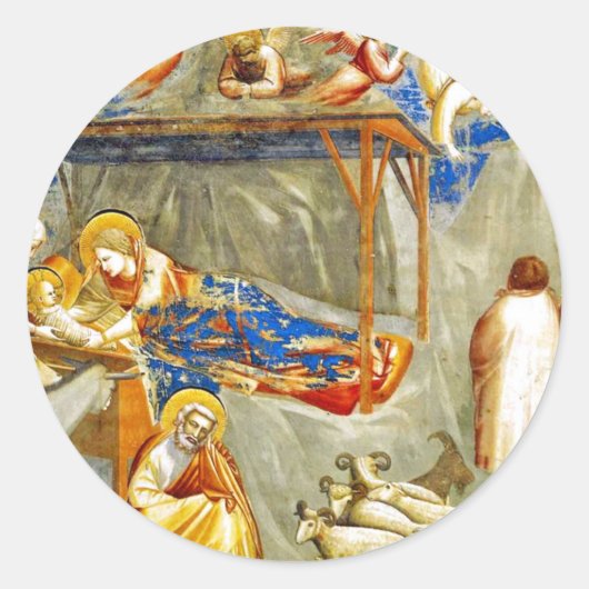 出生誕生のイエス ラウンドシール (正面)