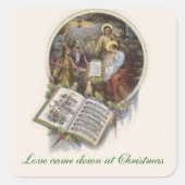 出生賛美マザーベビーイエズミュージック スクエアシール (正面)