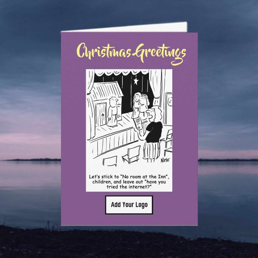 出生遊漫画。会社のクリスマスカード シーズンカード