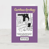 出生遊漫画。会社のクリスマスカード シーズンカード (正面)