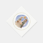 出生遠くにインManger Carol歌詞金ゴールド文字 スタンダードカクテルナプキン (角)