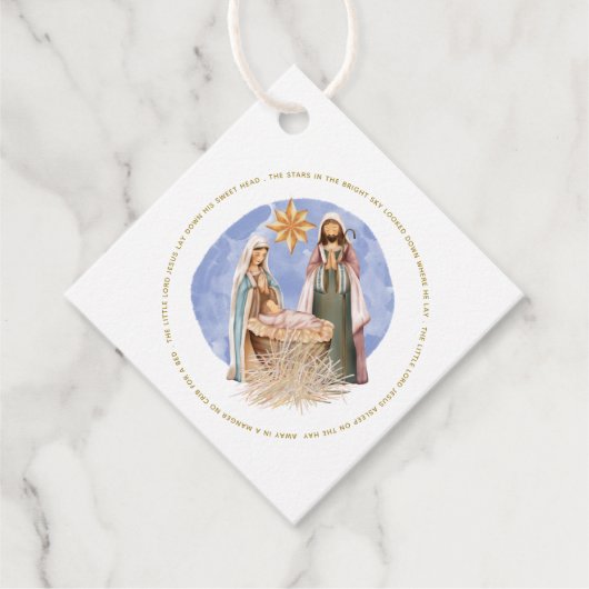 出生遠くにシーンManger歌詞金ゴールド文字 フェイバータグ (正面)