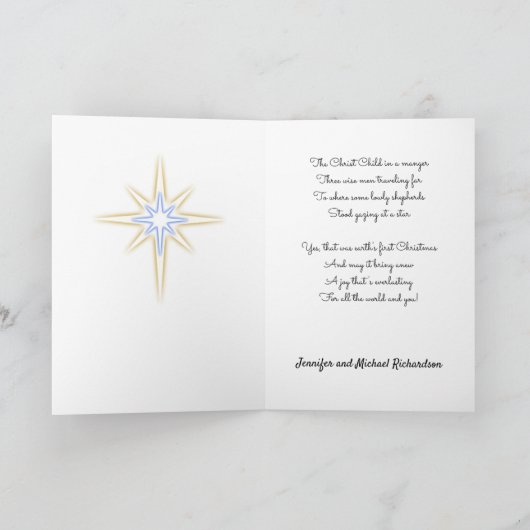 出生・イエス生まれが署名文字 カード (内部)