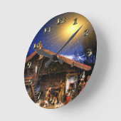 出生·オブ·イエス·キリスト ラウンド壁時計 (傾斜)