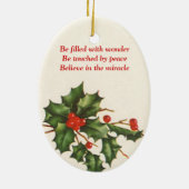 出生-クリスマスのオーナメント セラミックオーナメント (裏面)