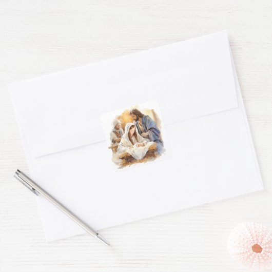 出生 スクエアシール (封筒)