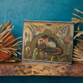 出生(パネルの油) フォトプラーク (側面)