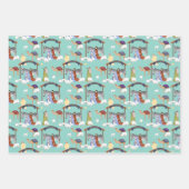 出生（ピンク、ブルー、パープル） ラッピングペーパーシート (正面)