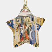 出生、ブルースターおよび金ゴールドの宝石 セラミックオーナメント (左)