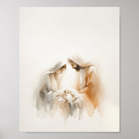 出生 – ミニマルモダンリストウォーター色 ポスター (正面)