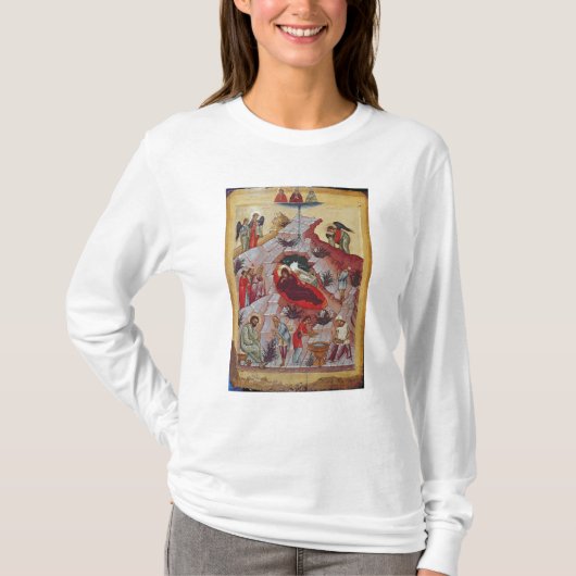 出生、ロシアのなアイコン、16世紀 Tシャツ (正面)