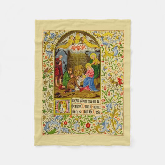 出生|今日生まれは フリースブランケット (正面)